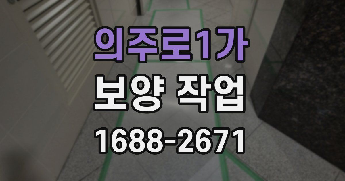 의주로1가 보양 작업