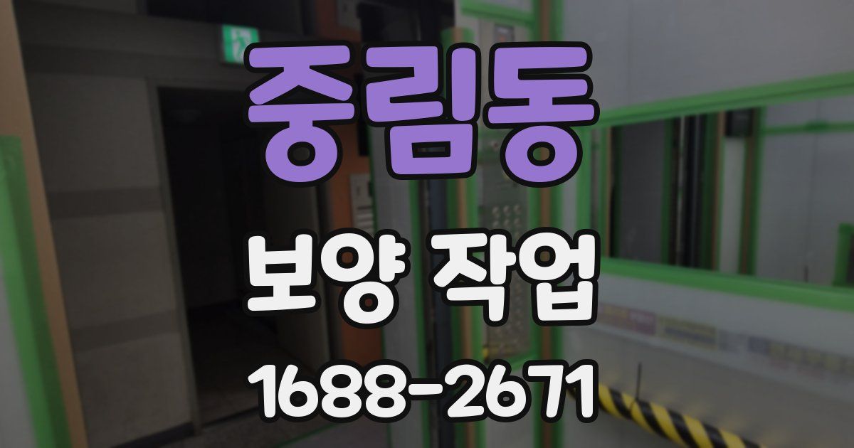 중림동 보양 작업