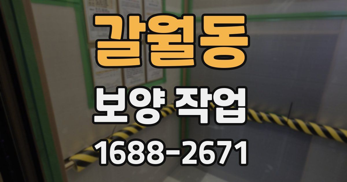 갈월동 보양 작업