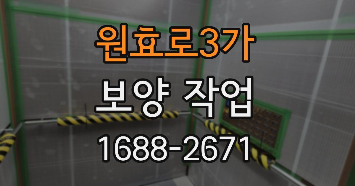 원효로3가 보양 작업