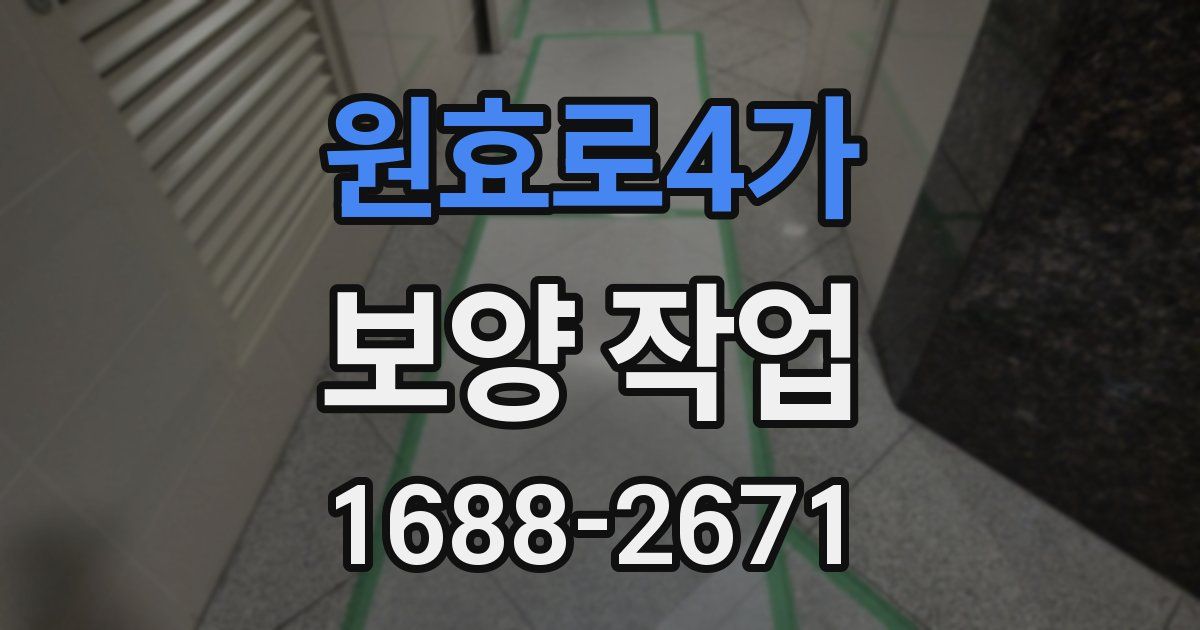 원효로4가 보양 작업