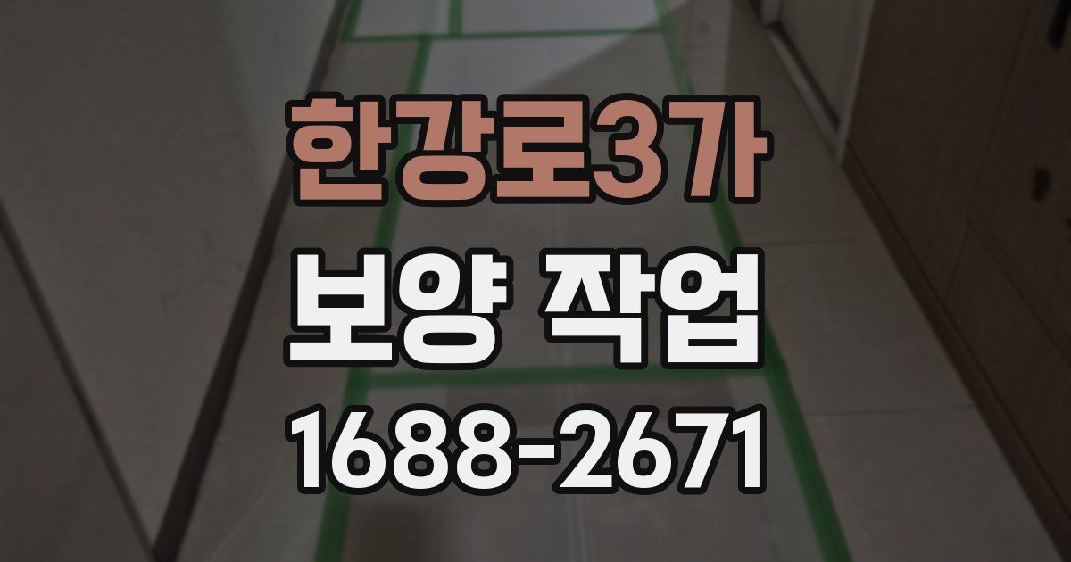 한강로3가 보양 작업