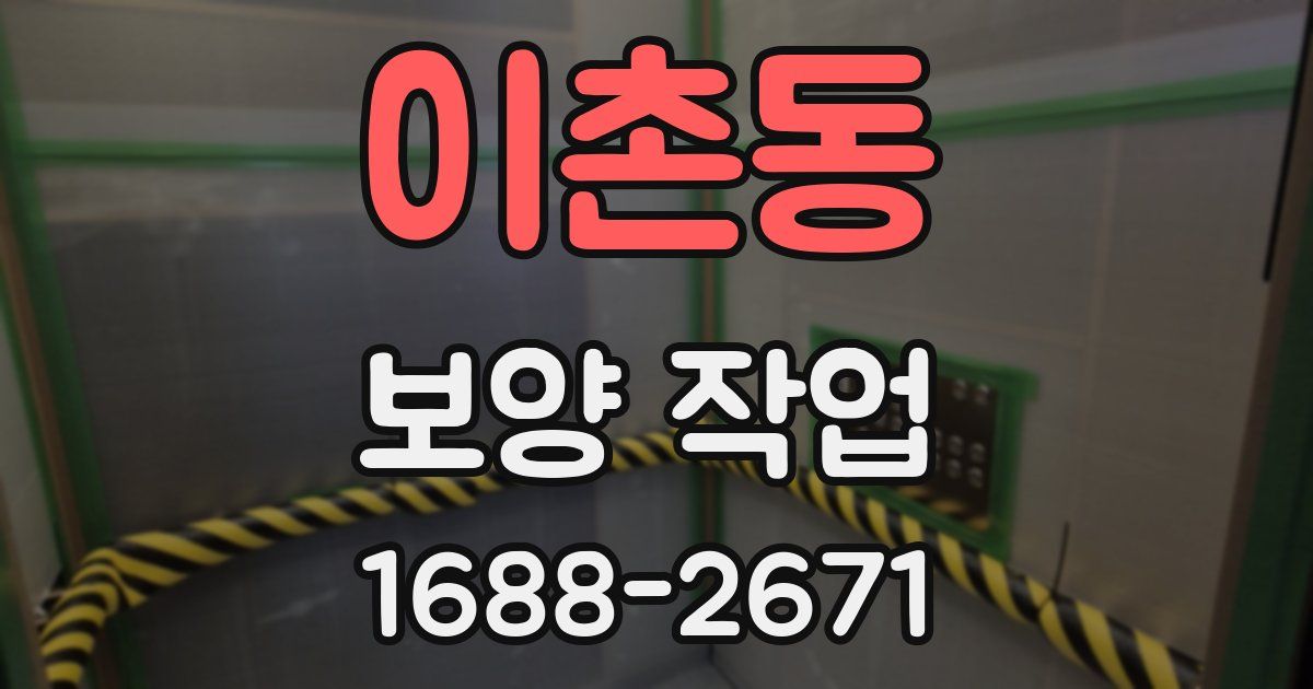 이촌동 보양 작업