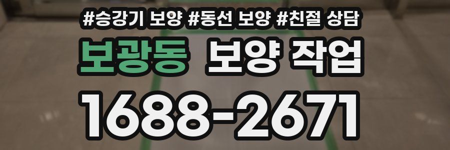 보광동 보양 작업