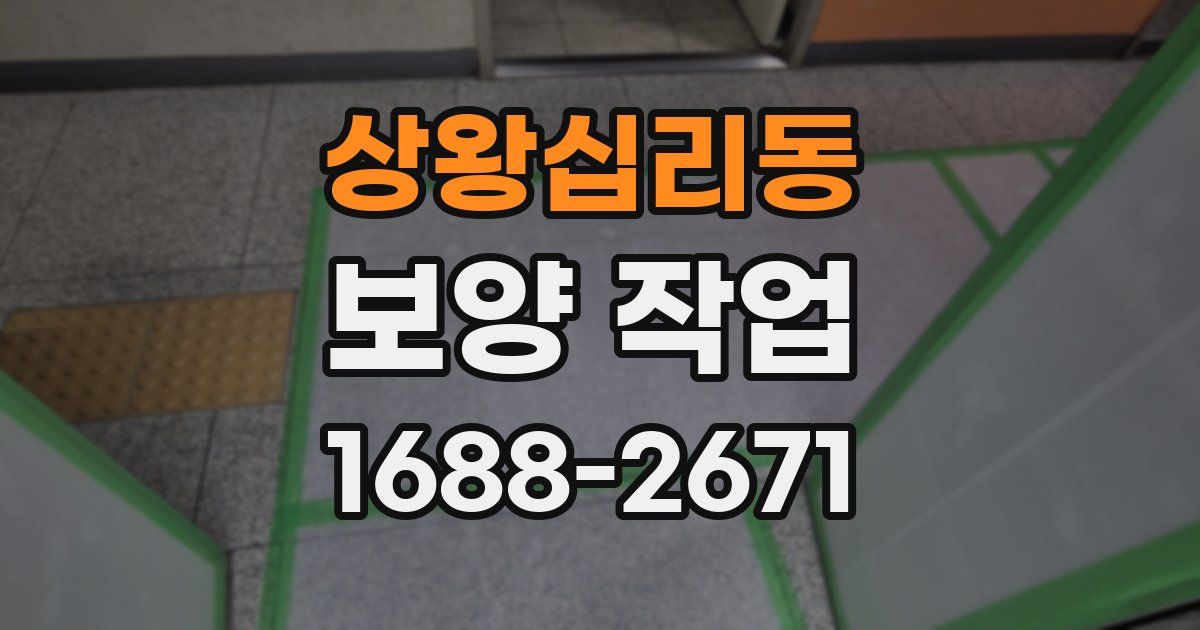 상왕십리동 보양 작업