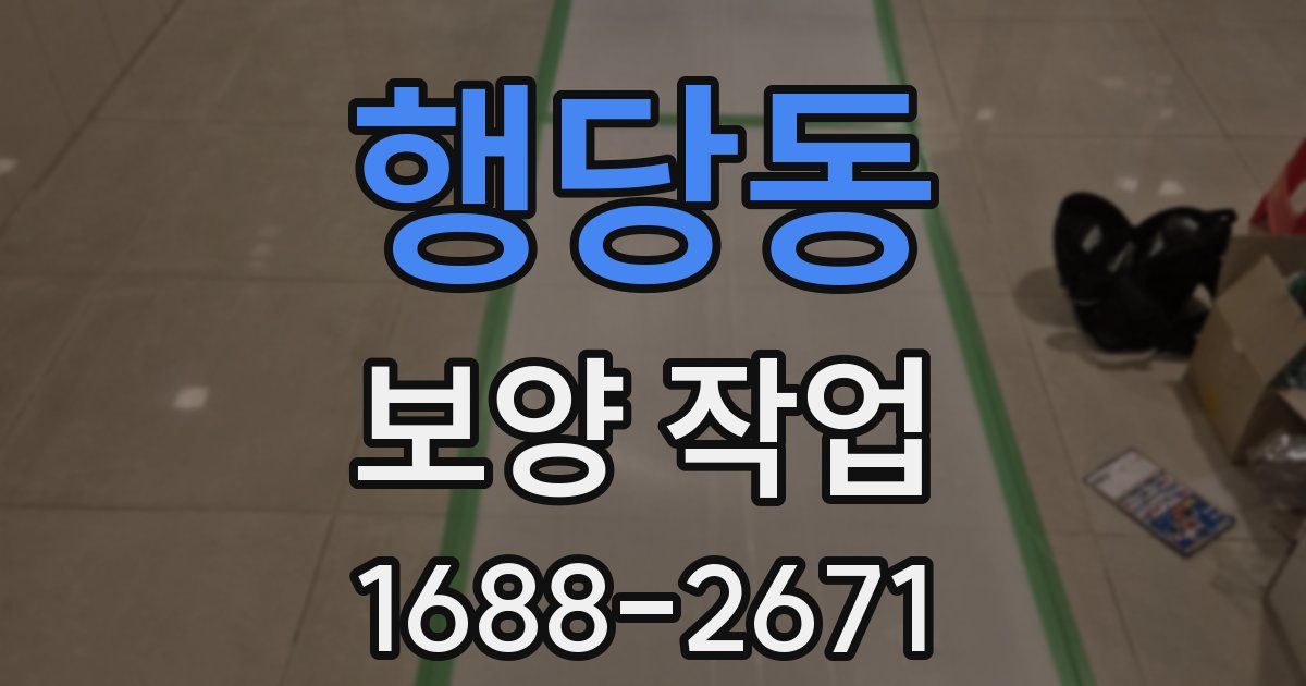 행당동 보양 작업