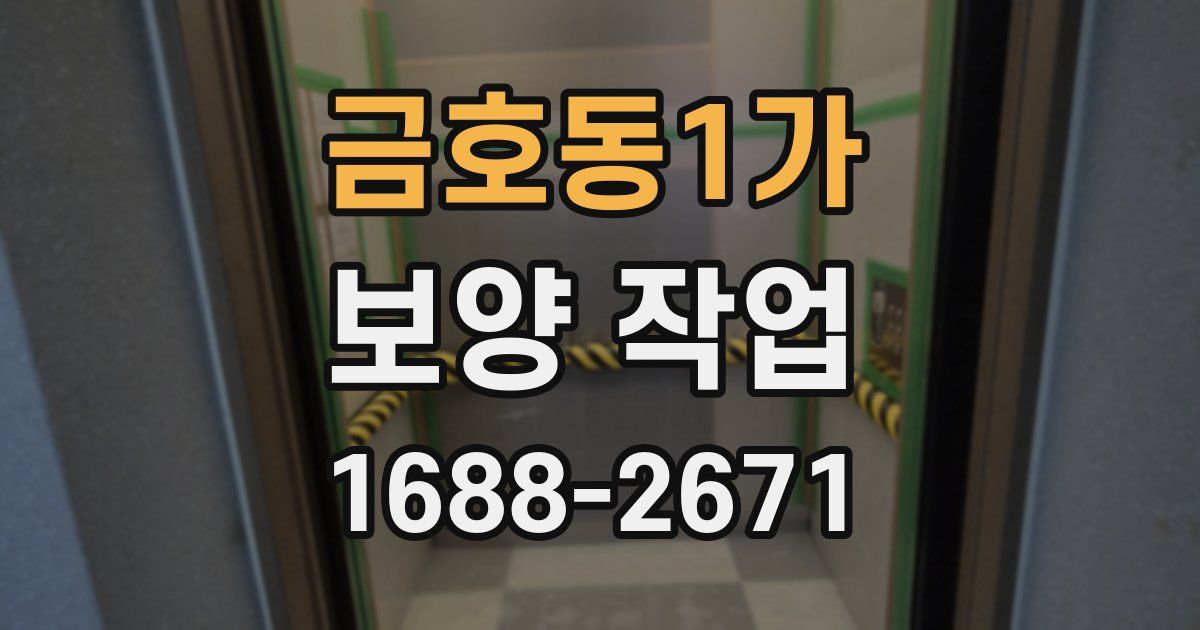 금호동1가 보양 작업