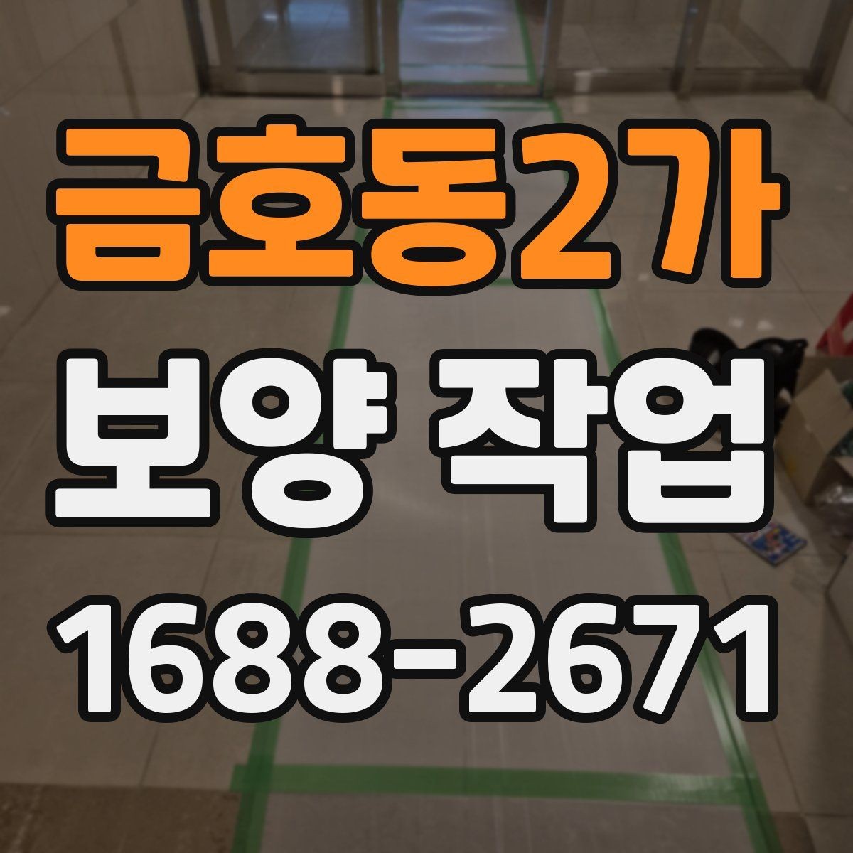 금호동2가 보양 작업 후 복원 상태를 확인하는 법