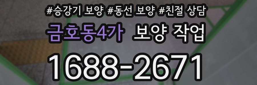 금호동4가 보양 작업