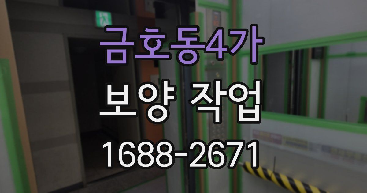 금호동4가 보양 작업
