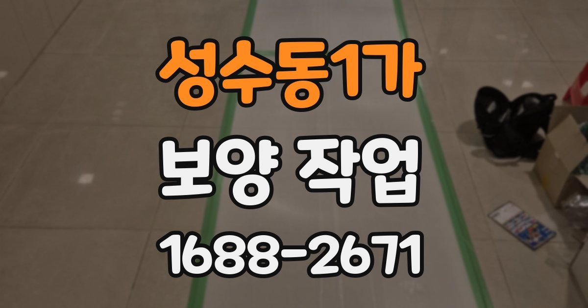 성수동1가 보양 작업