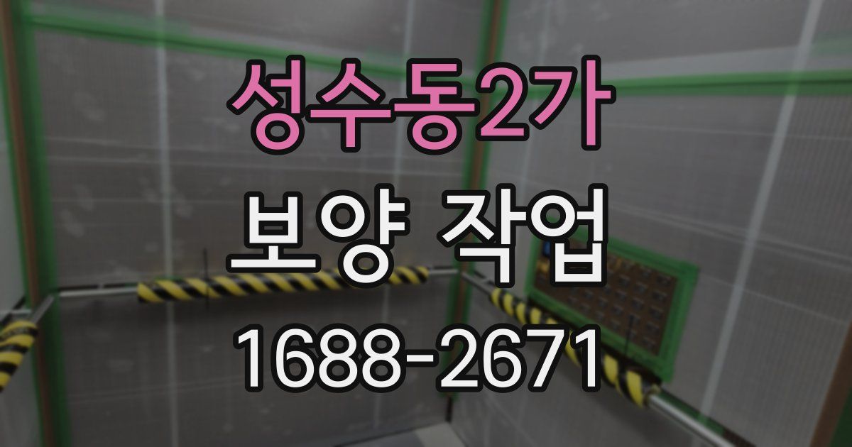 성수동2가 보양 작업