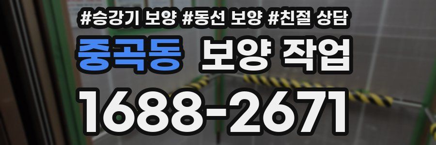 중곡동 보양 작업