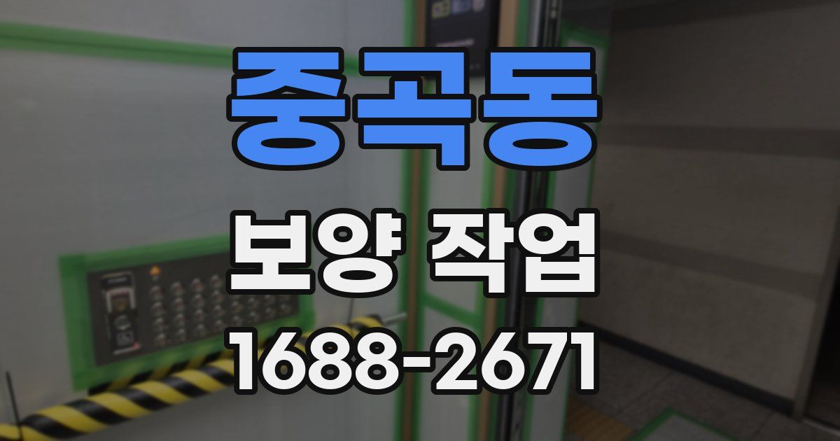 중곡동 보양 작업