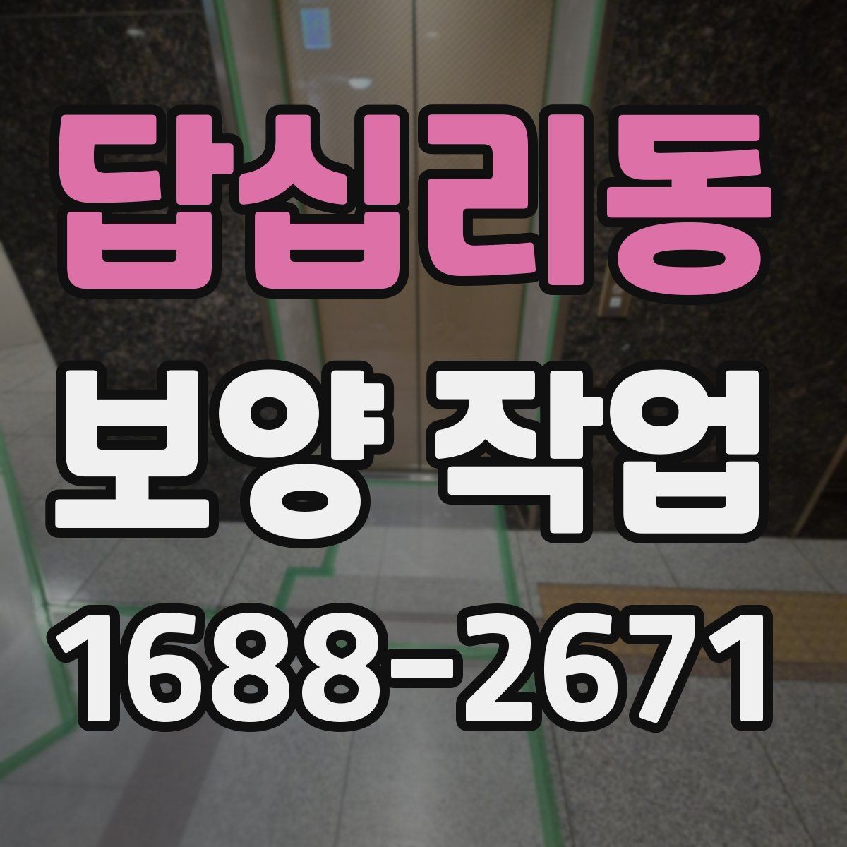 답십리동 보양 작업 관련 현장 대응 매뉴얼
