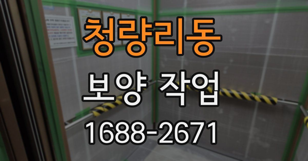 청량리동 보양 작업