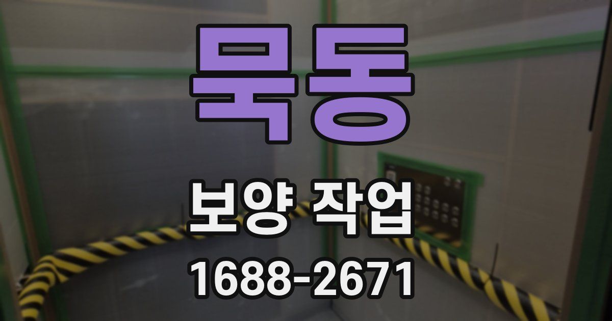 묵동 보양 작업