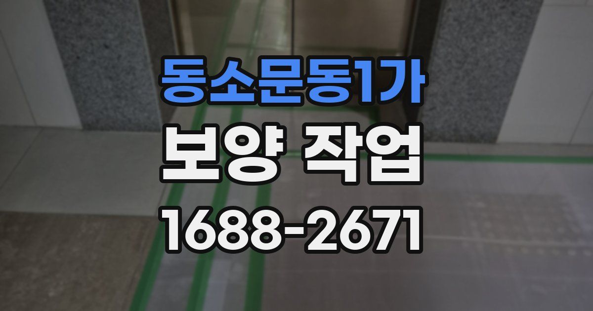 동소문동1가 보양 작업