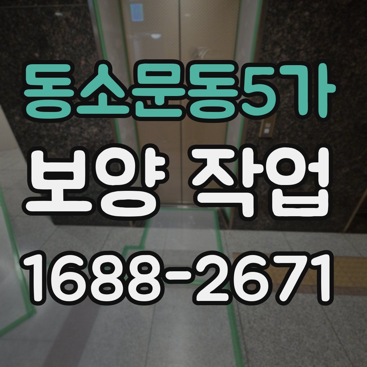 동소문동5가 보양 작업