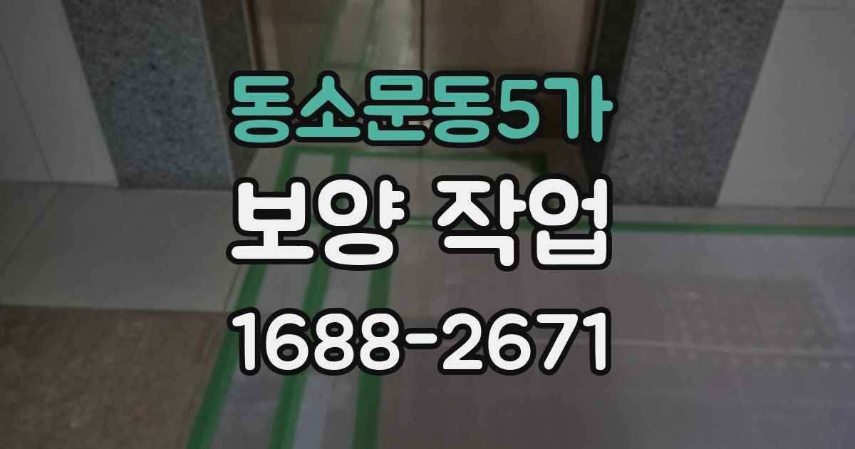 동소문동5가 보양 작업