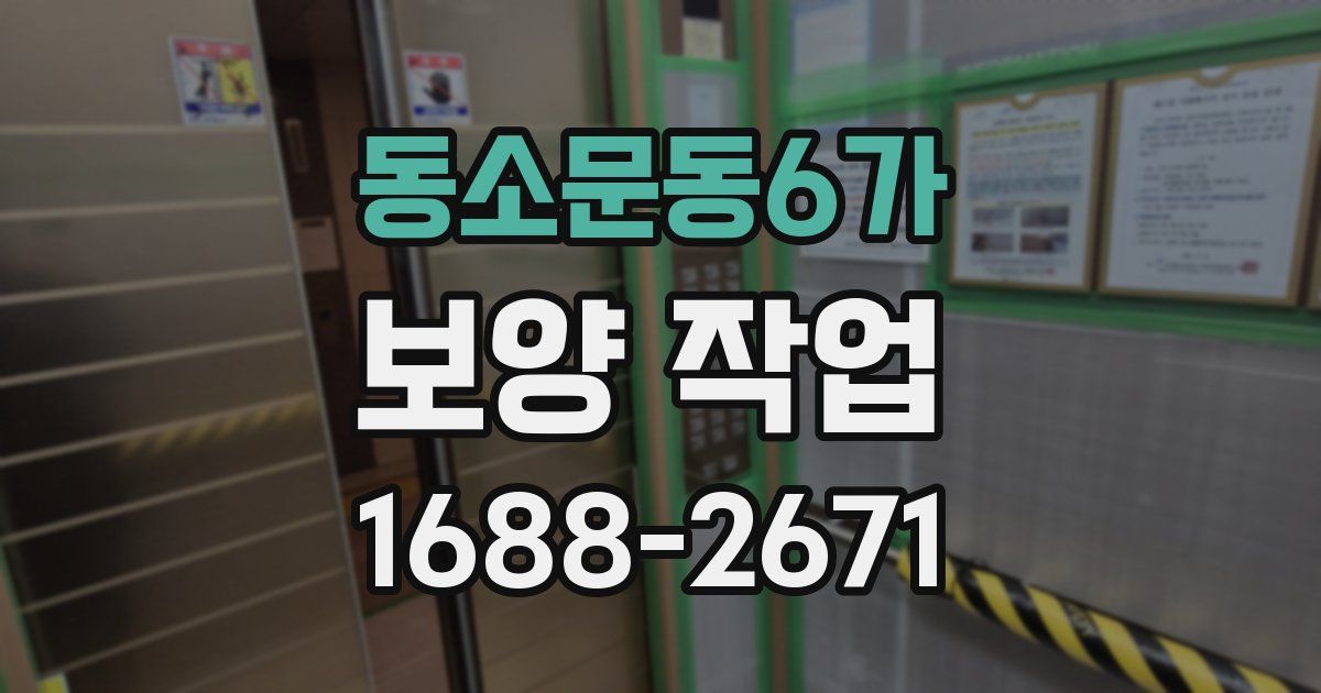 동소문동6가 보양 작업