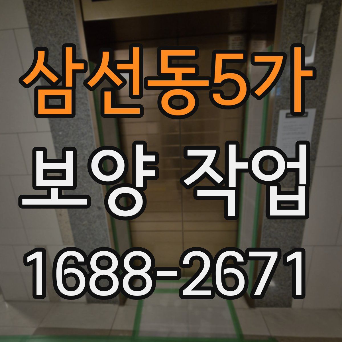 삼선동5가 보양 작업