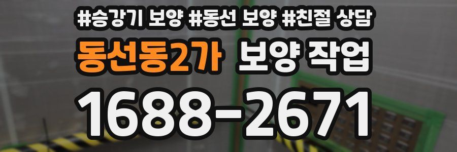 동선동2가 보양 작업