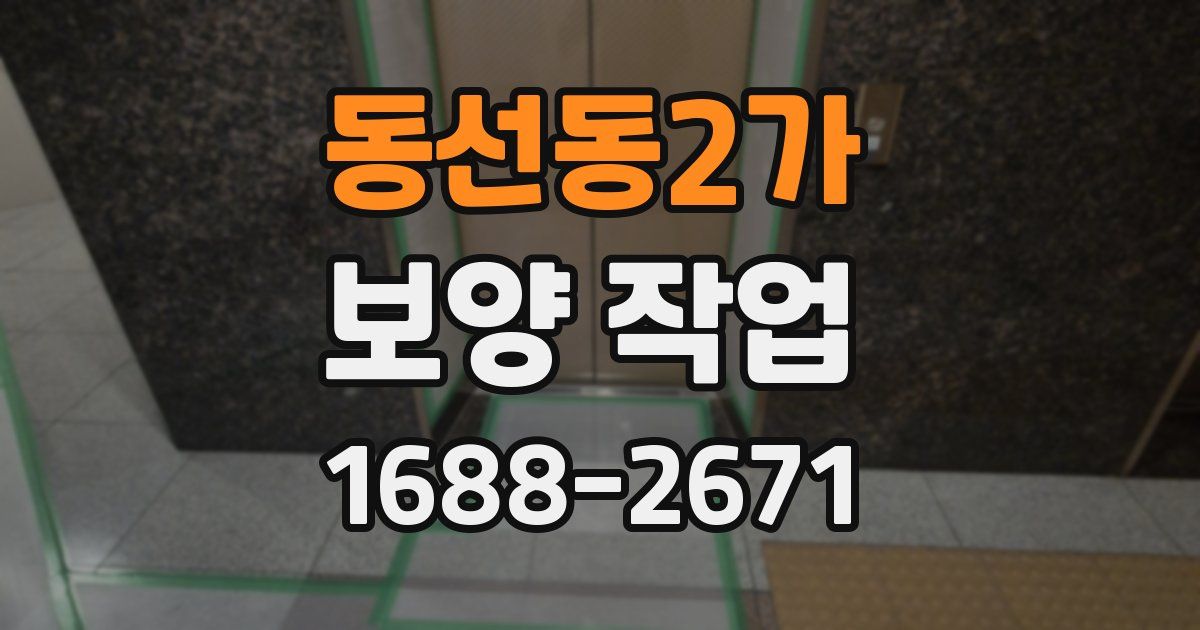 동선동2가 보양 작업