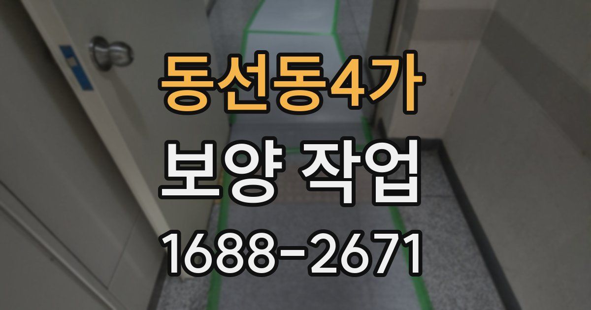 동선동4가 보양 작업