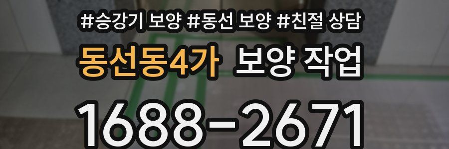 동선동4가 보양 작업