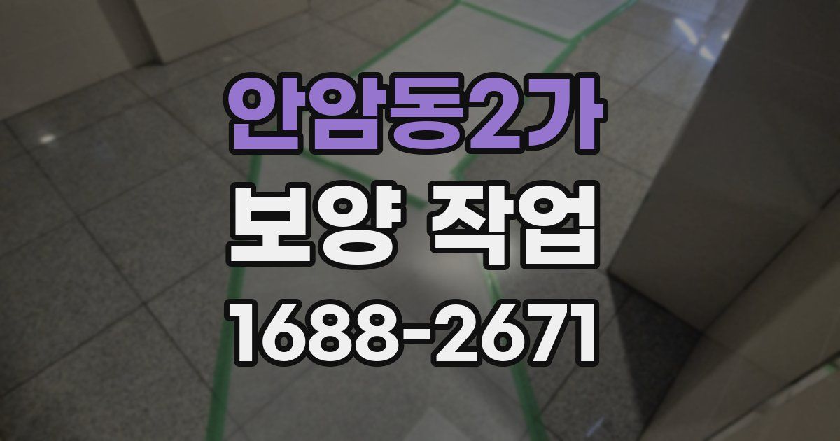 안암동2가 보양 작업