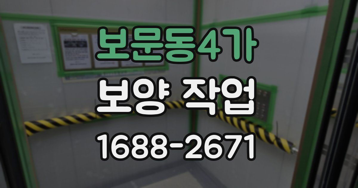 보문동4가 보양 작업