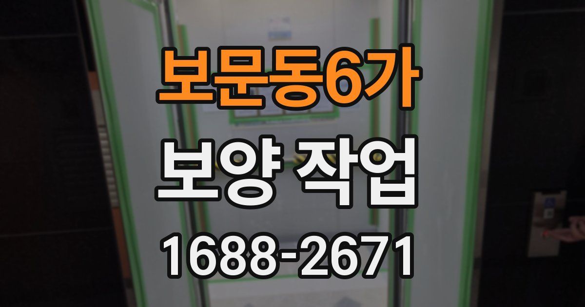 보문동6가 보양 작업
