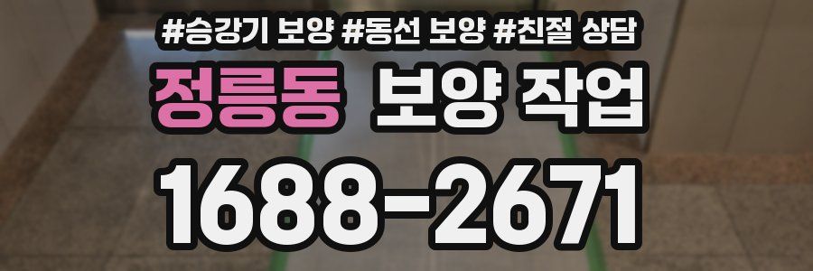 정릉동 보양 작업