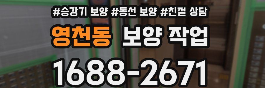 영천동 보양 작업