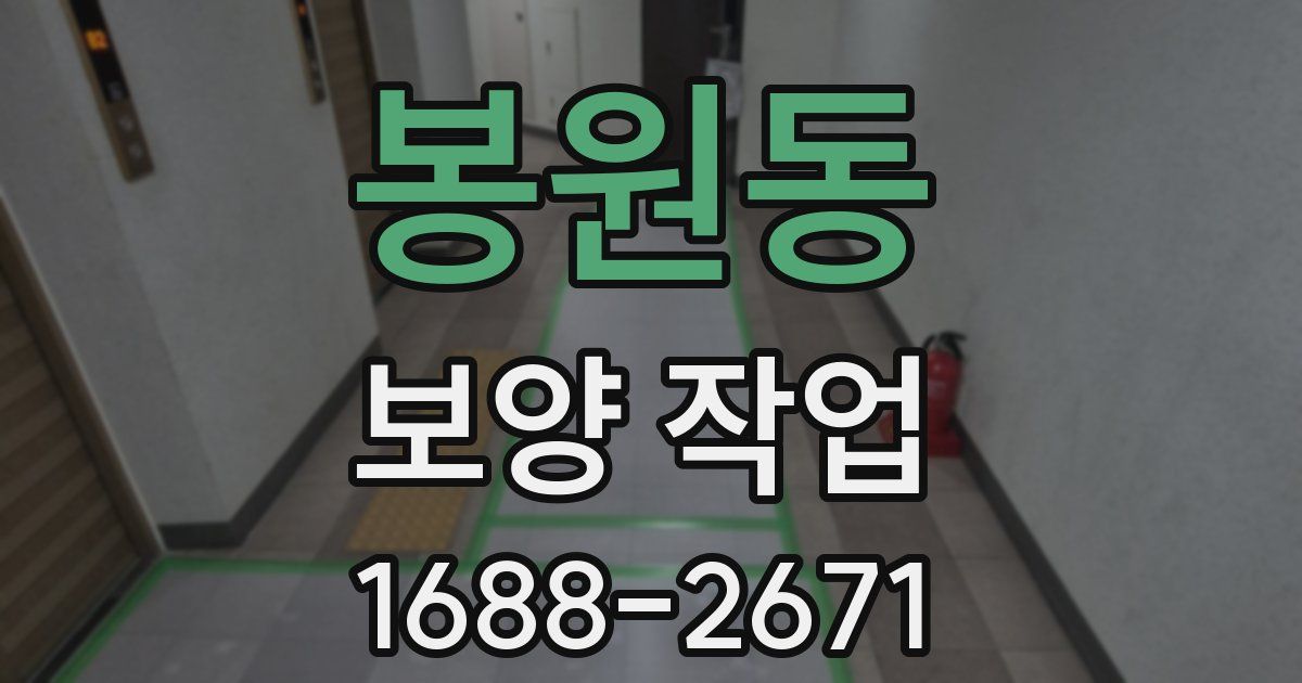 봉원동 보양 작업