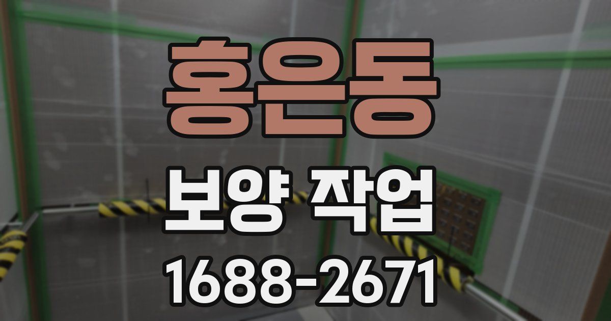 홍은동 보양 작업