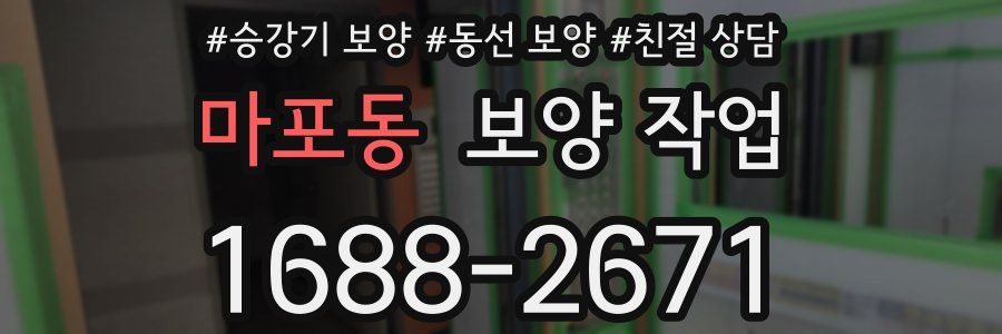 마포동 보양 작업