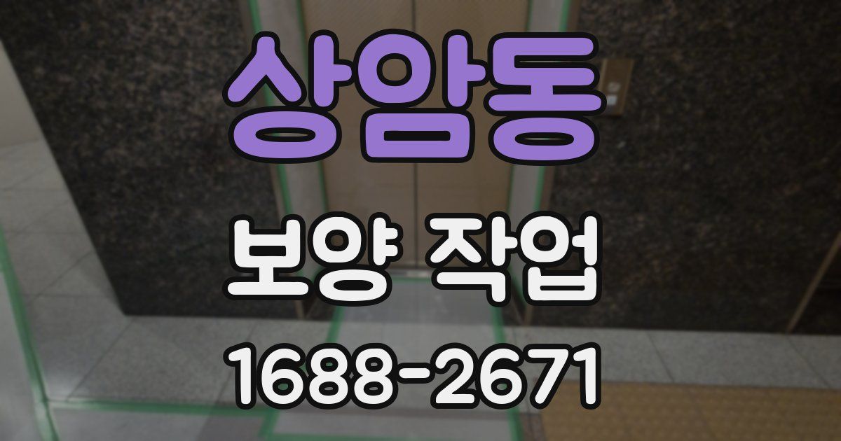 상암동 보양 작업