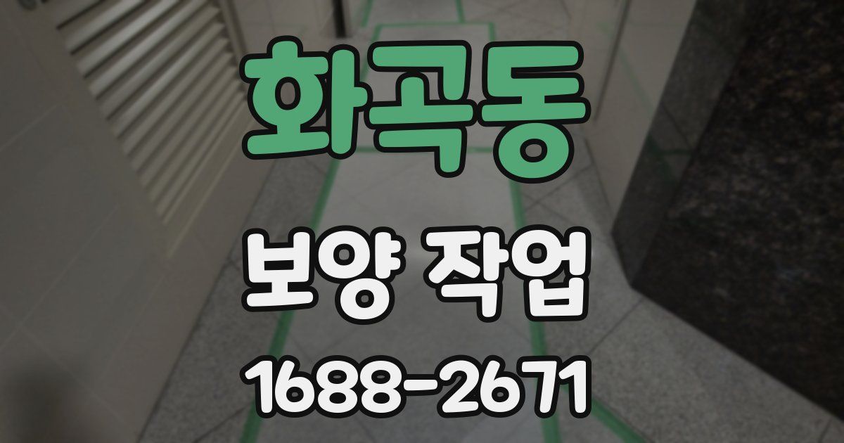 화곡동 보양 작업