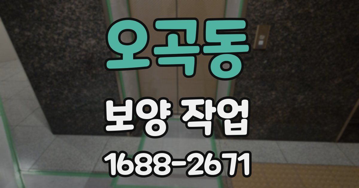 오곡동 보양 작업