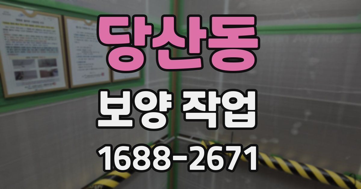 당산동 보양 작업