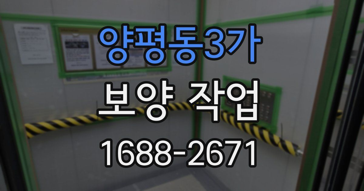 양평동3가 보양 작업