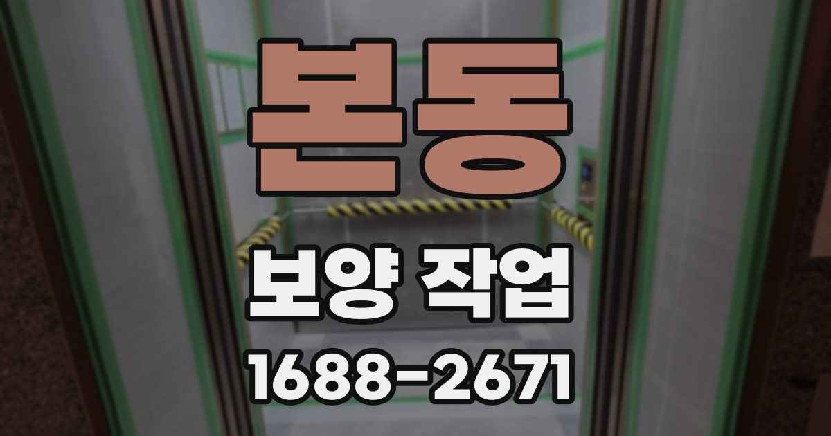 본동 보양 작업