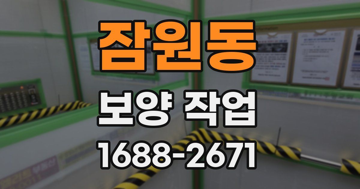 잠원동 보양 작업
