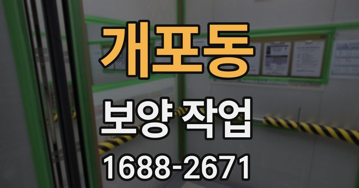 개포동 보양 작업