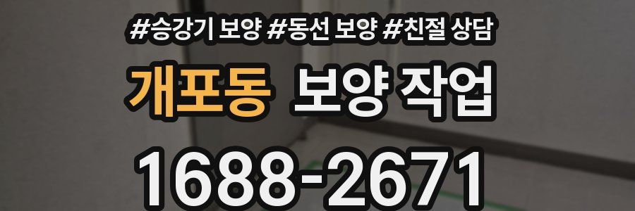개포동 보양 작업