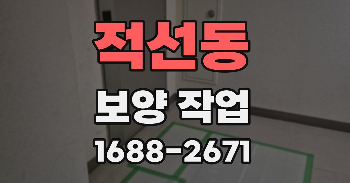 적선동 보양 작업