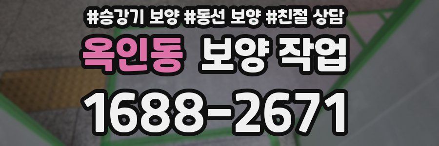 옥인동 보양 작업