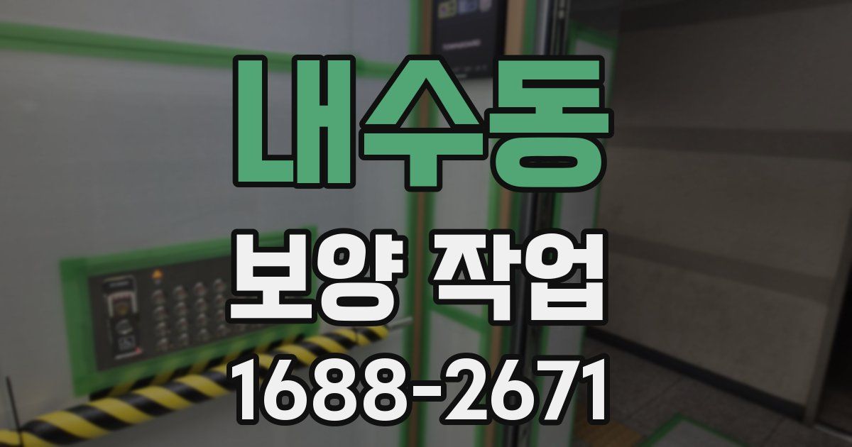 내수동 보양 작업